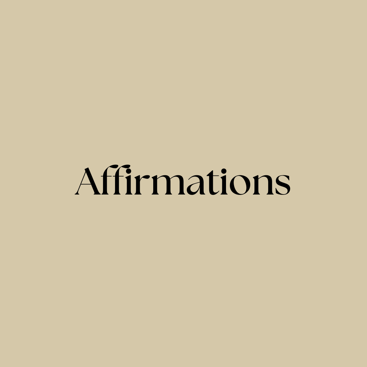 Affirmations
