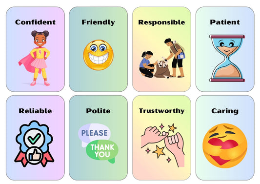 Memory Match Positive Affirmation Words help build your child's confidence and character