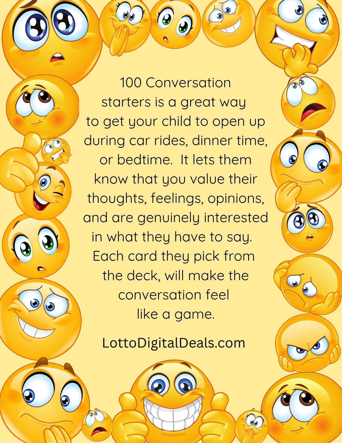 100 Conversation Starters-Build social skills while strengthening the bond with your child
