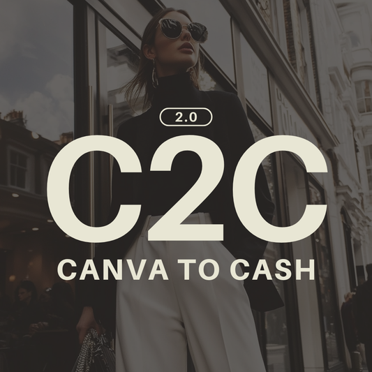 CANVA TO CASH-Beginner friendly course that teaches you how to create, market, and sell digital products.