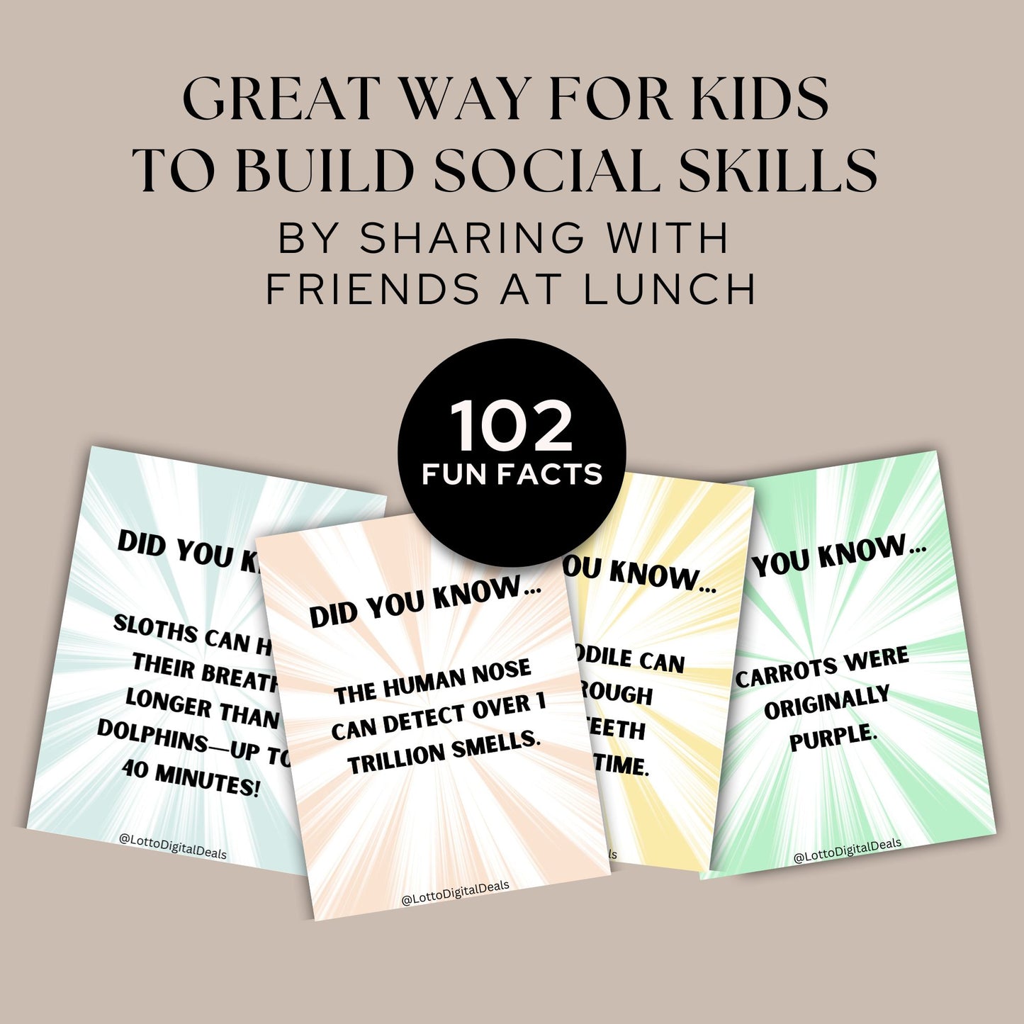 102 Fun Facts for Kids-Boost confidence, conversation, social skills, & knowledge